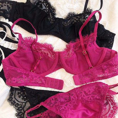 Ultra-Thin French Lace Bra & Thong Set