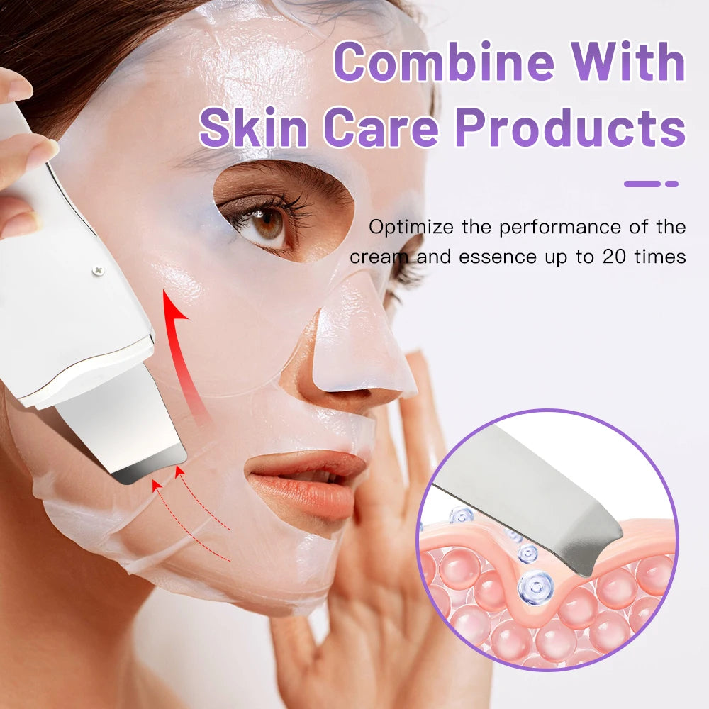 Ultrasonic Skin Scrubber Face Spatula