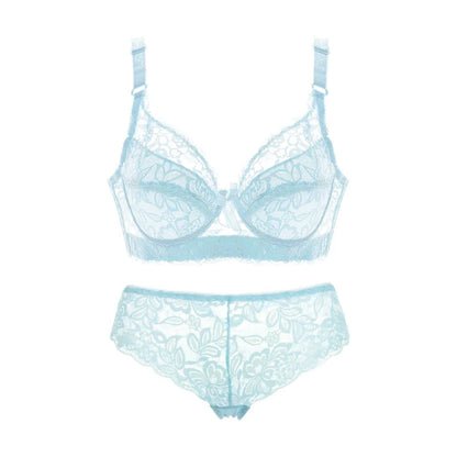 Plus Size Lace Push-Up Bralette Set
