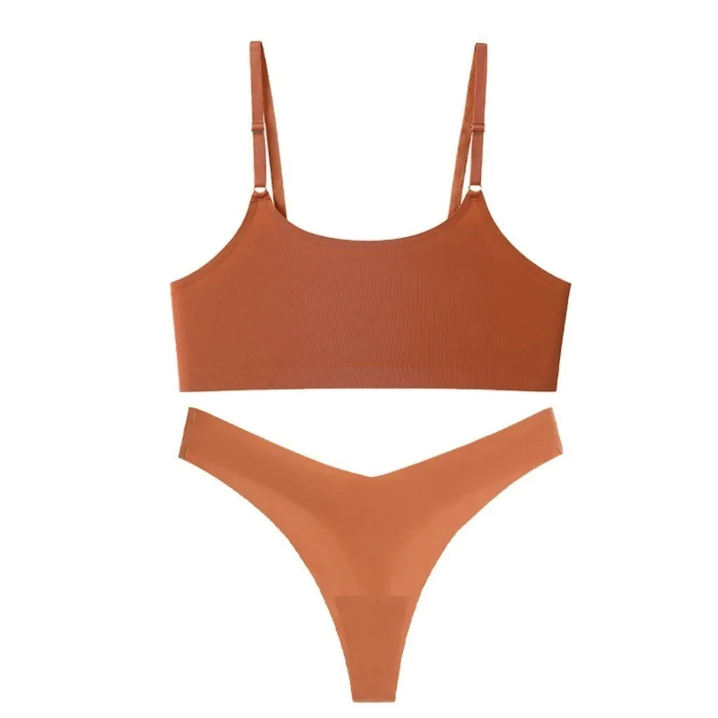 Ice Silk Seamless Wireless Lingerie Set