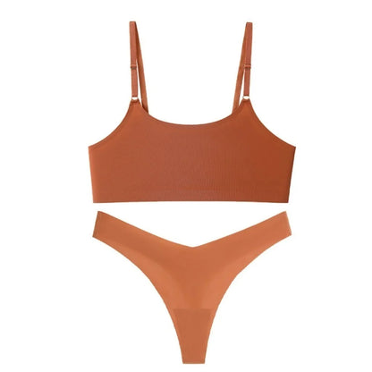 Ice Silk Seamless Wireless Lingerie Set