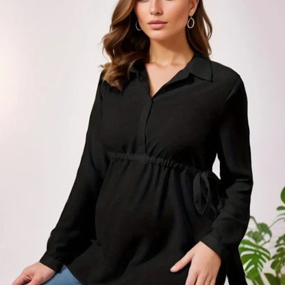 V-Neck Long Sleeve Maternity Top