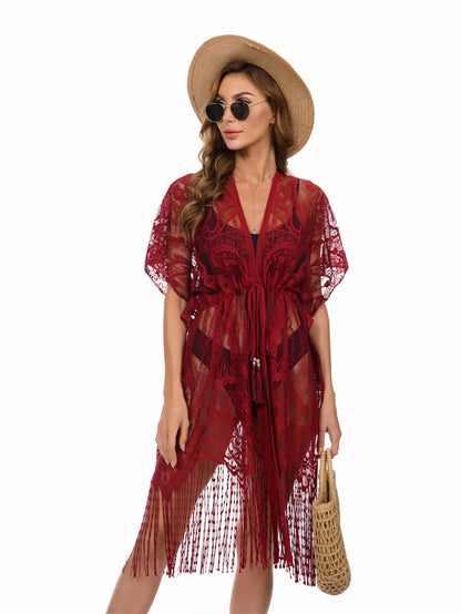Long Kimono Bikini Swim Cover Up