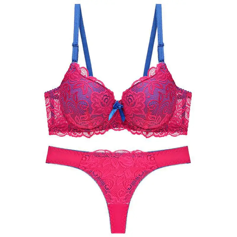 Plus Size Push-Up Lace Bra Set