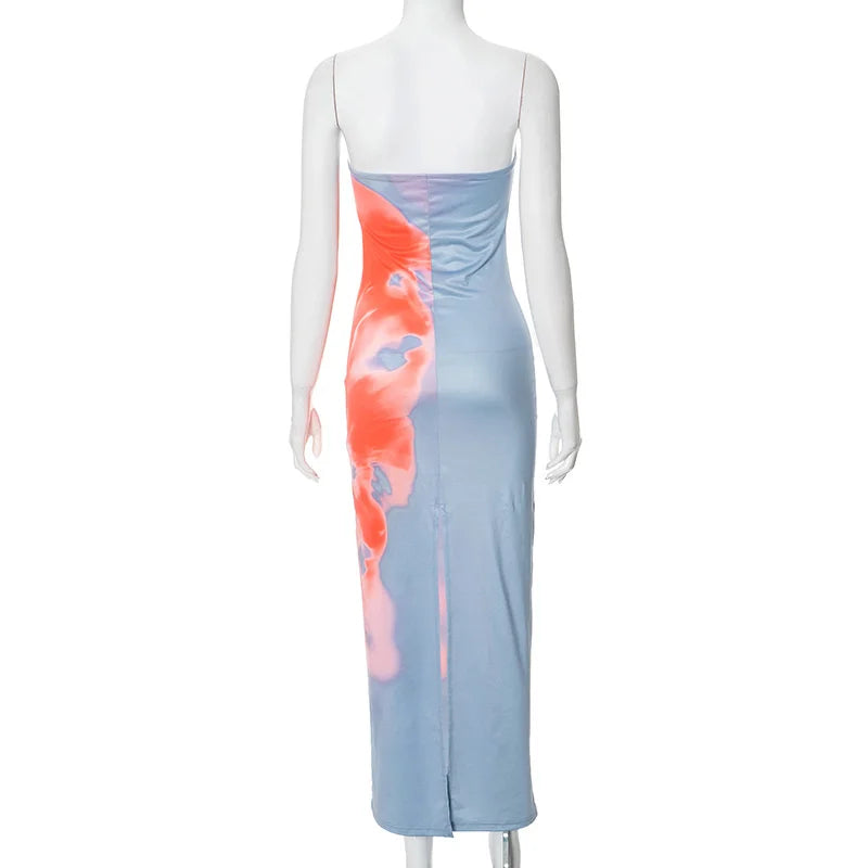 Sexy Backless Tube Maxi Dress