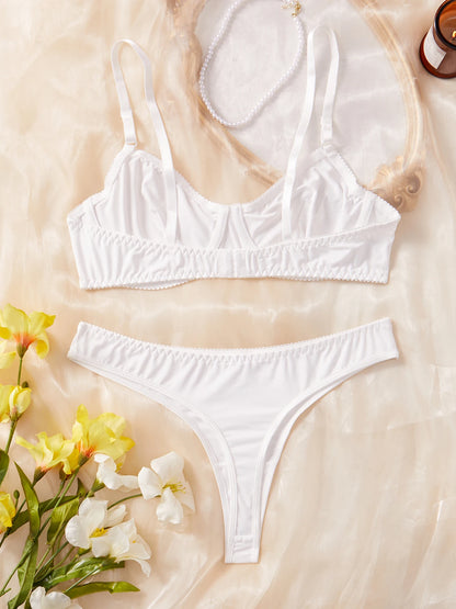 Smooth Thin Solid Color Nightwear Set