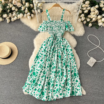 Floral Print Vacation Beach Dress
