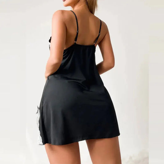 Plus Size Lace Bra & Nightgown Set