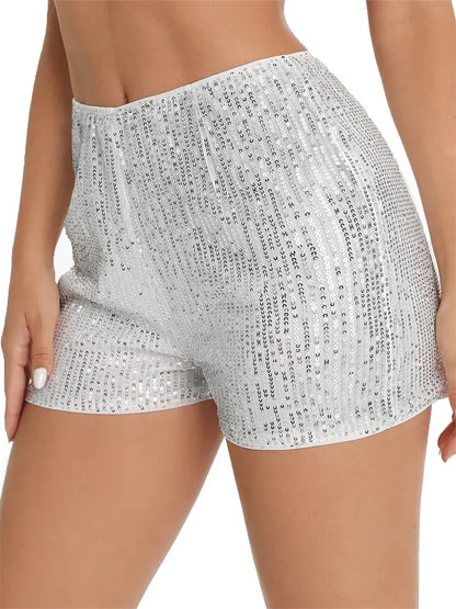 Women’s Sequin High Waist Shorts