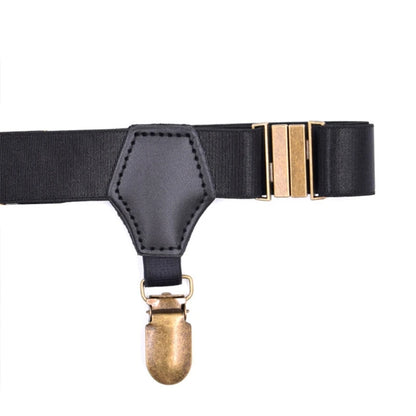 1 Pair Black Socks Suspenders