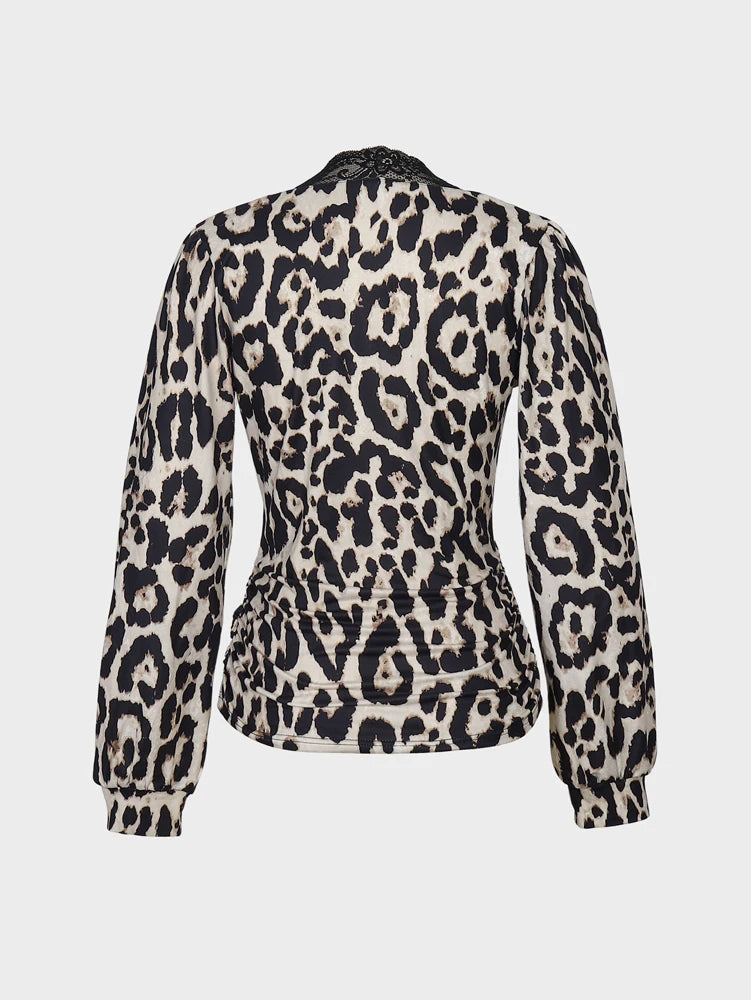 2025 Leopard Print Lace Tank Top