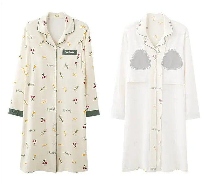 Gown – Long Sleeve Nursing Pajamas