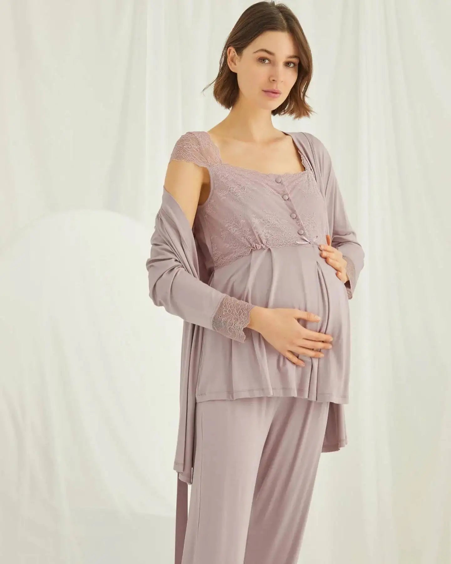 Sleeveless Maternity Nursing Sleepwear Set
