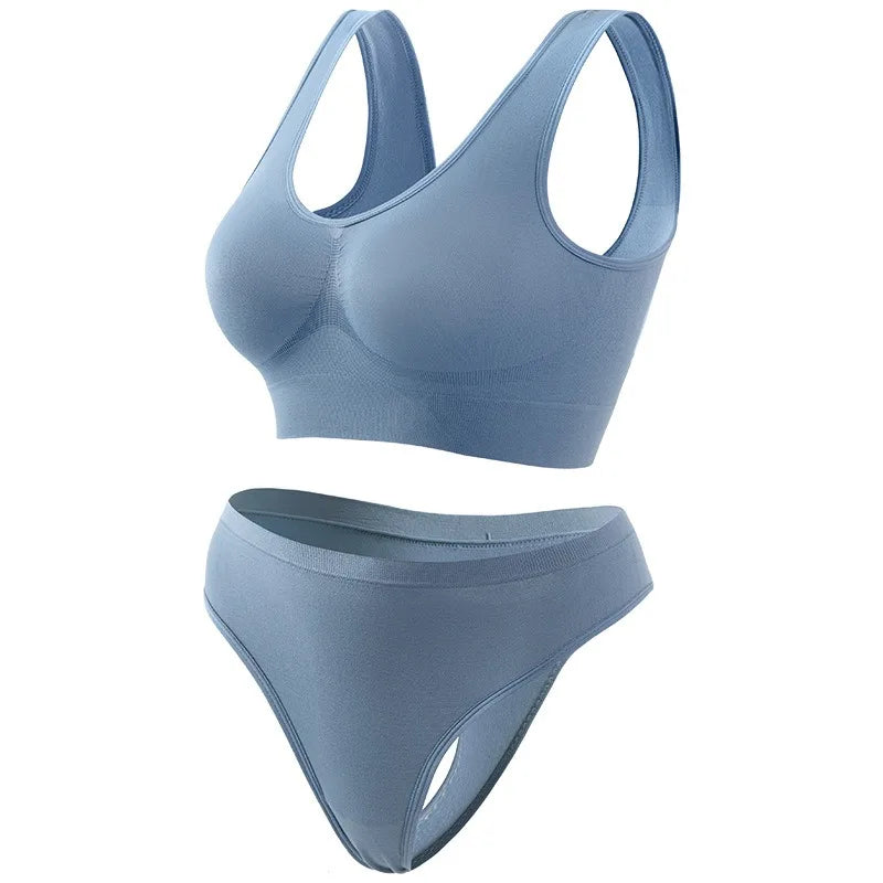 Seamless Wireless Bra & Thong Set