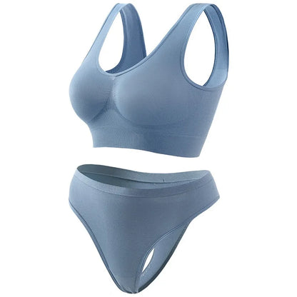Seamless Wireless Bra & Thong Set