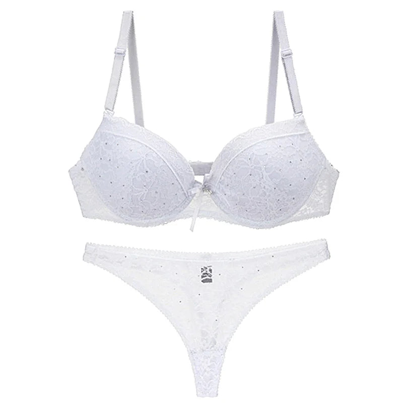 Multicolor Push-Up Lace Bra Set