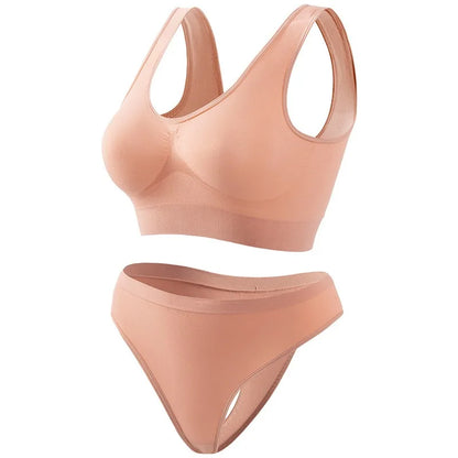 Seamless Wireless Bra & Thong Set