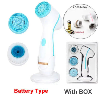 3-in-1 Electric Sonic Facial Cleansing Brush