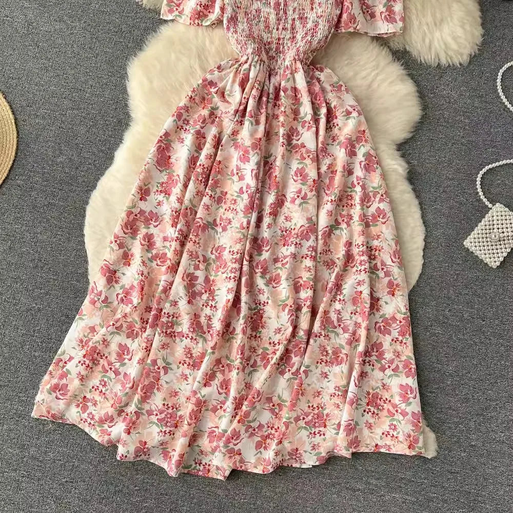 Floral Print Vacation Beach Dress