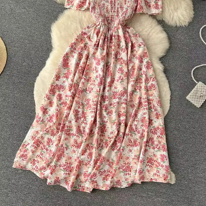 Floral Print Vacation Beach Dress
