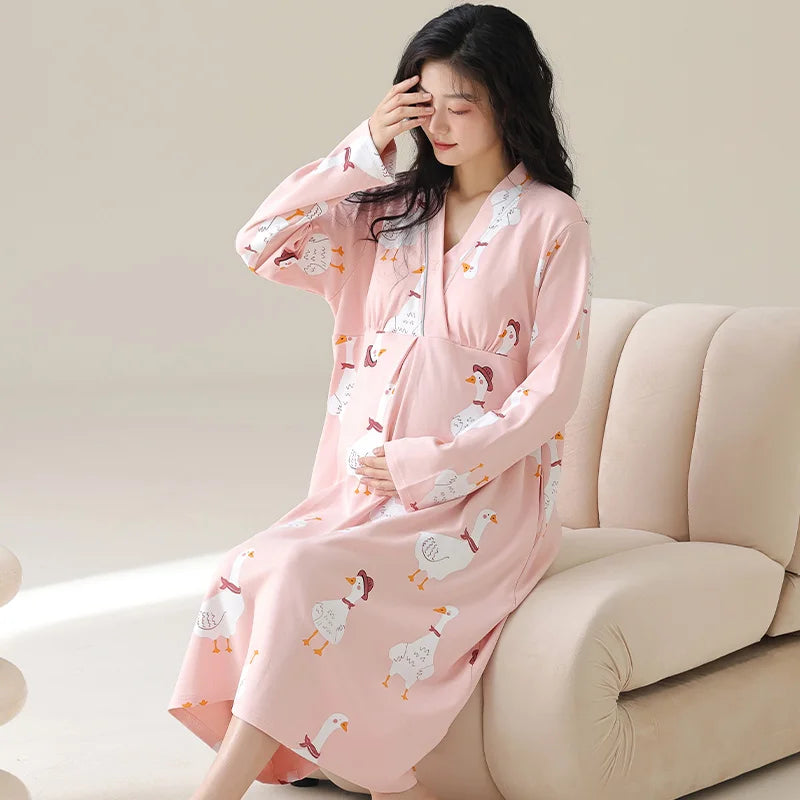 Gown – Long Sleeve Nursing Pajamas