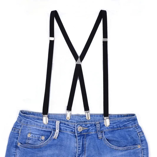 4 Clips Adjustable Elastic Suspenders