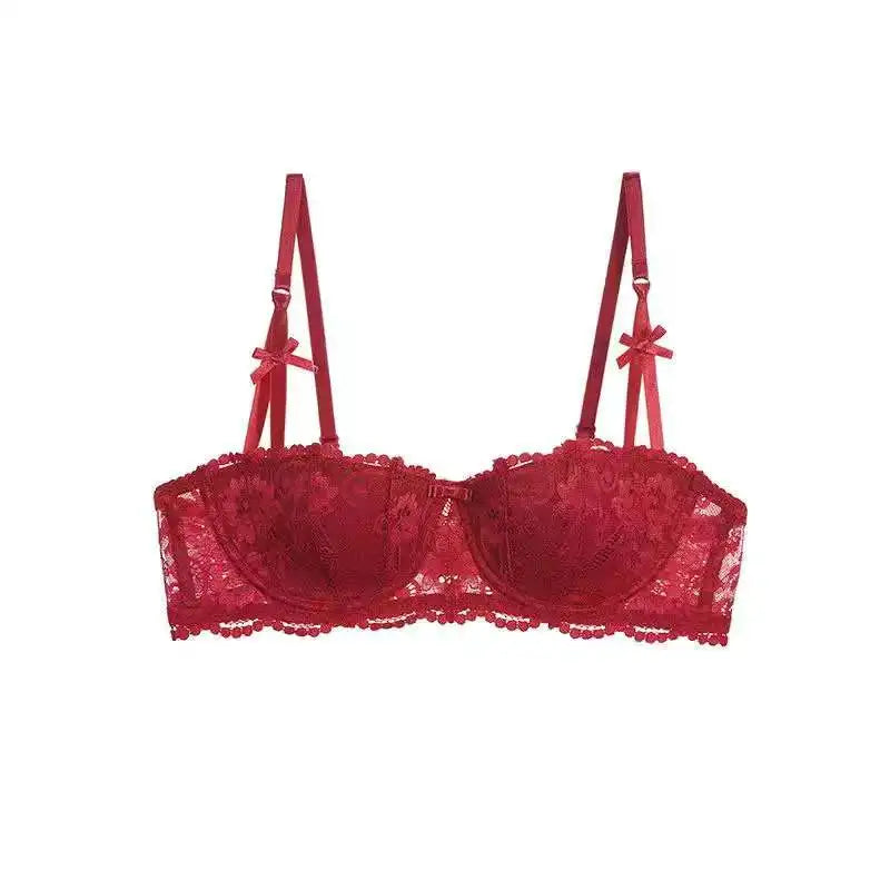 French Lace Minimalist Half-Cup Bra