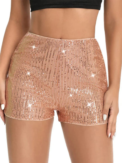 Women’s Sequin High Waist Shorts