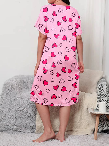 Plus Size Cartoon Heart Dress
