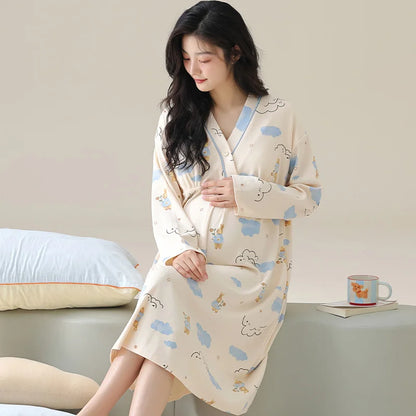 Gown – Long Sleeve Nursing Pajamas