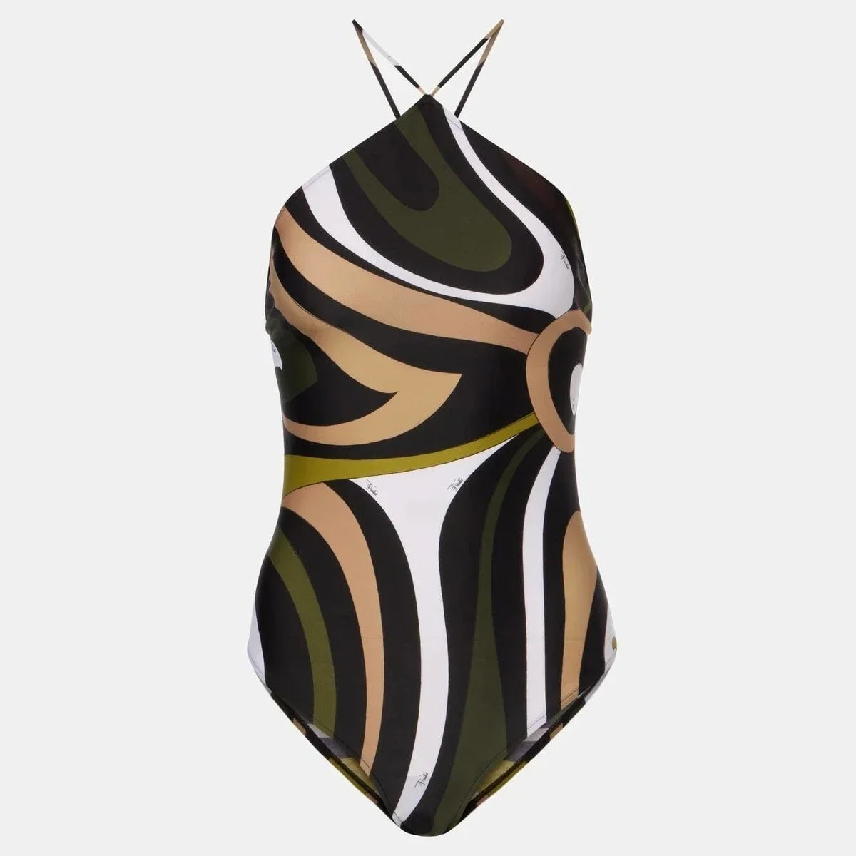 Pucci Print Halter Backless Bodysuit