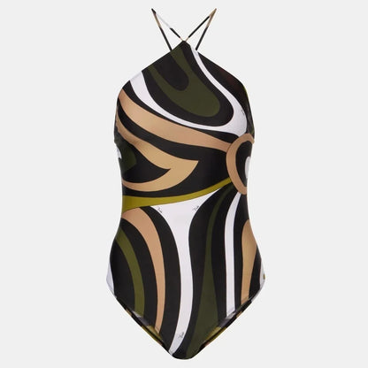 Pucci Print Halter Backless Bodysuit
