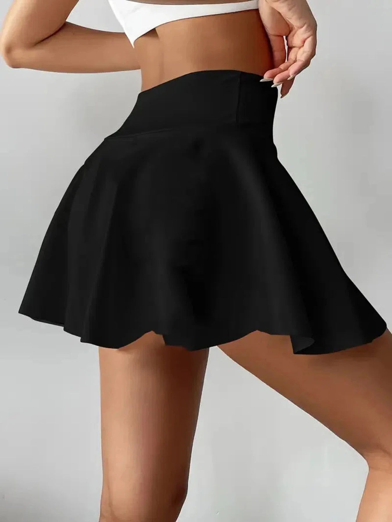 Women's Solid Color High Waist Skirts