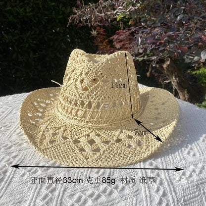 Straw Hat for Women Men Summer Handmade