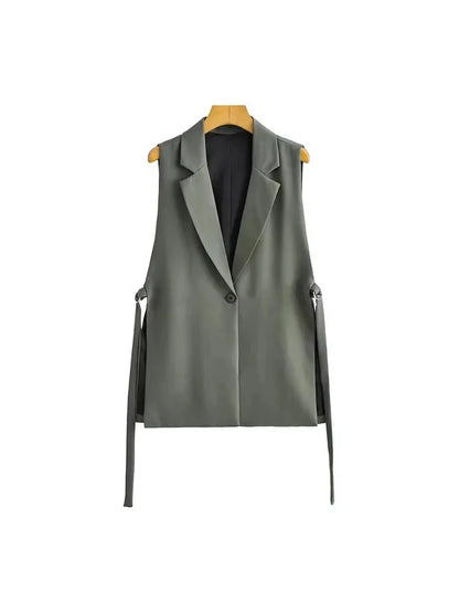 TRZA Women’s Vintage Button Vest