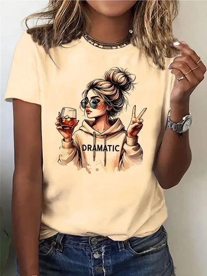 Casual Women’s “Dramatic” Print T-Shirt
