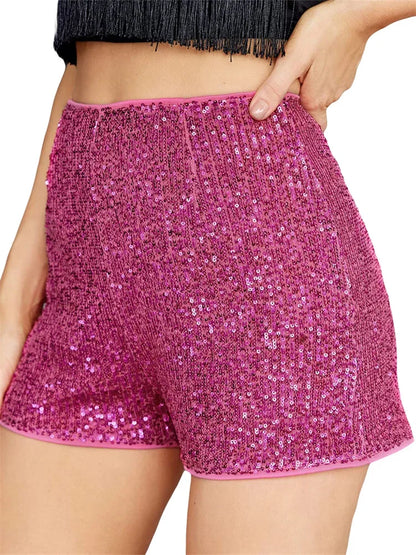 Women’s Sequin High Waist Shorts