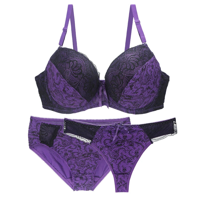 3-Piece Seamless Push-Up Bra Set