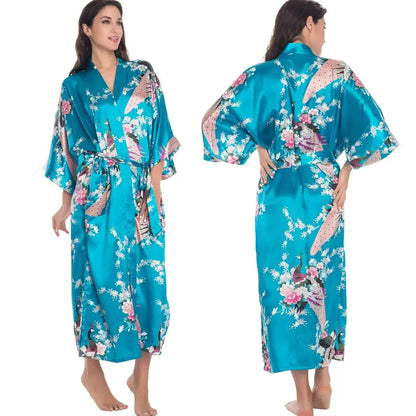 Silk Lace Kimono Sleepwear Robe