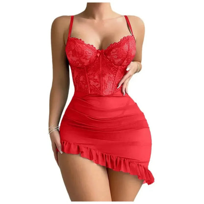 Transparent Lace Underwire  Set