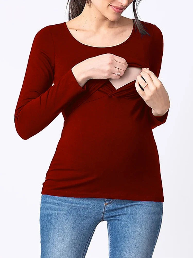 Long Sleeve Breastfeeding Tee
