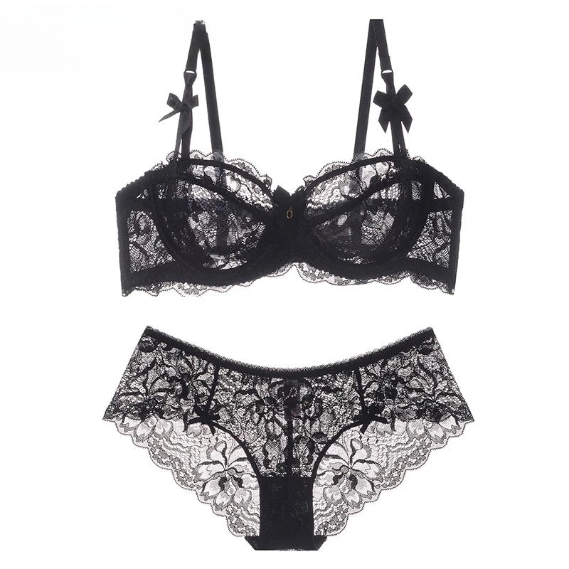 Sheer French Lace Lingerie Set