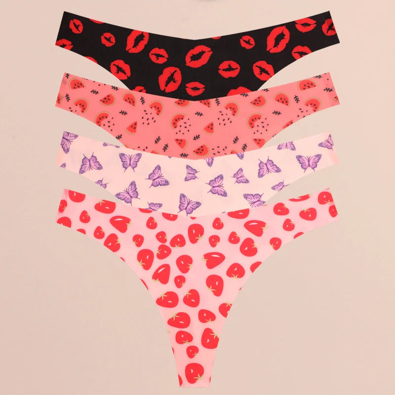 4-Piece Ultra Soft Seamless Thong Set