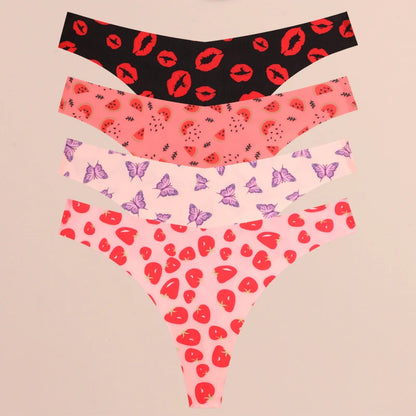 4-Piece Ultra Soft Seamless Thong Set