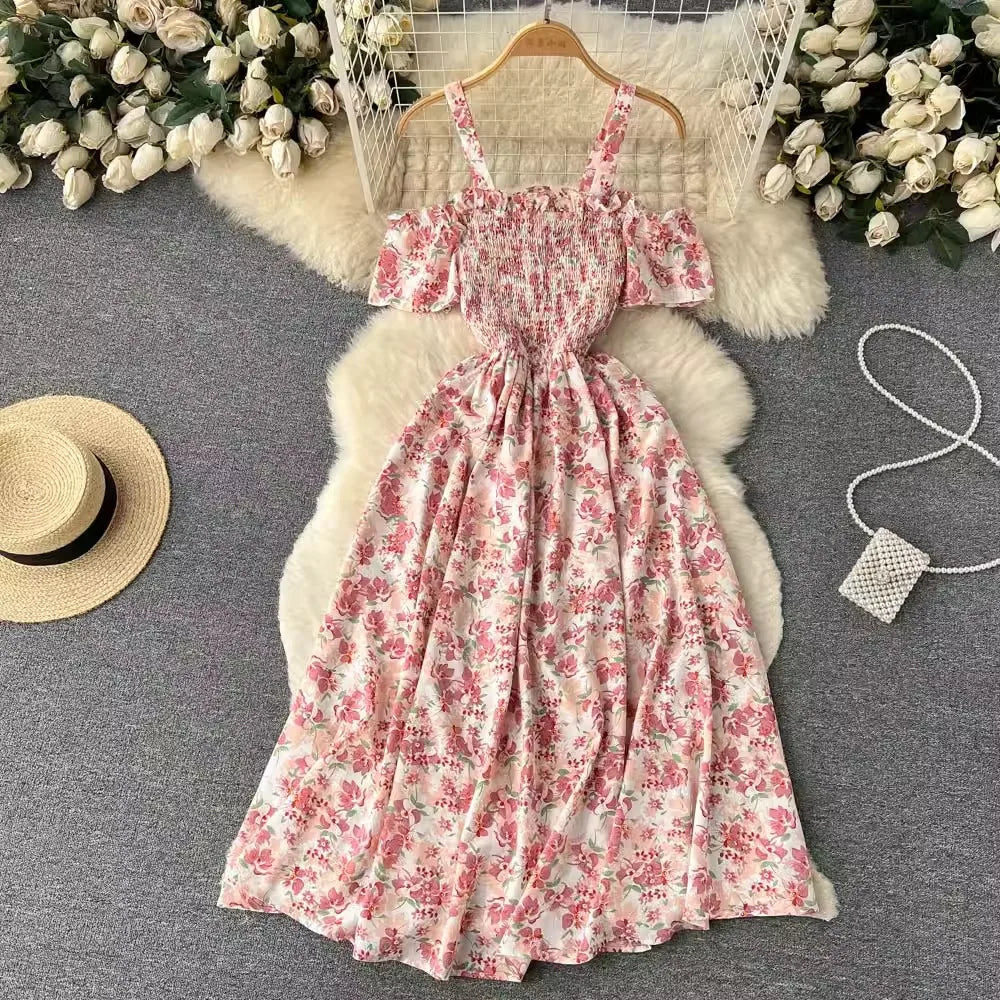 Floral Print Vacation Beach Dress