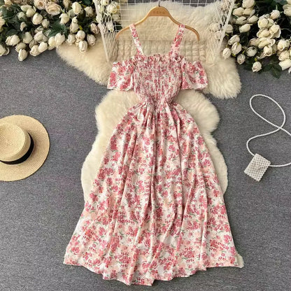 Floral Print Vacation Beach Dress