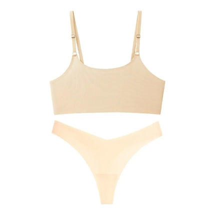 Ice Silk Seamless Wireless Lingerie Set