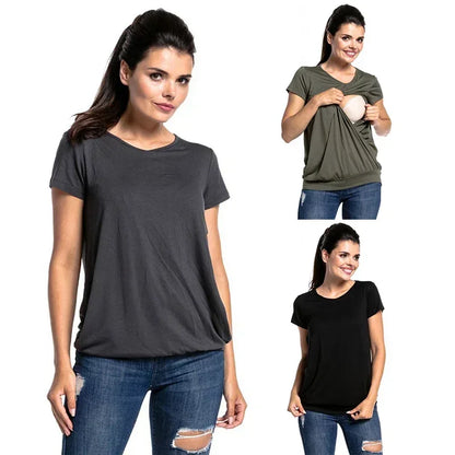 Short Sleeve Nursing T-Shirt