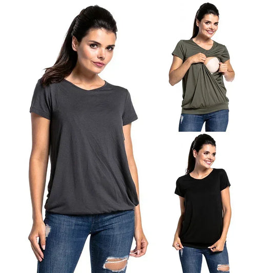 Short Sleeve Nursing T-Shirt