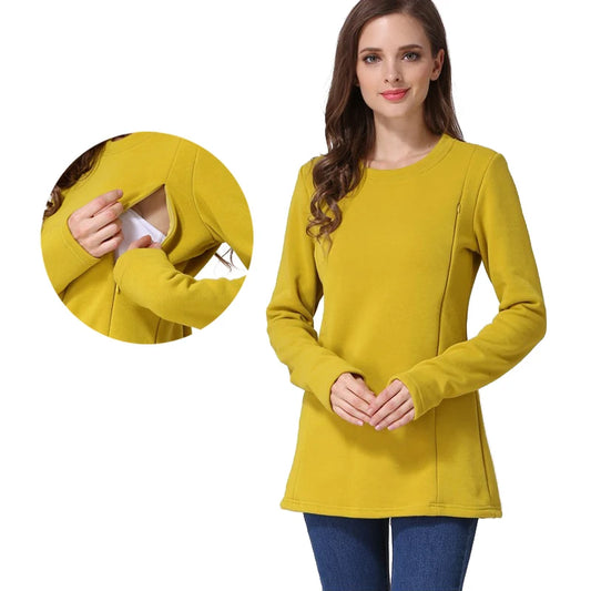 Winter Fleece Nursing Hoodie